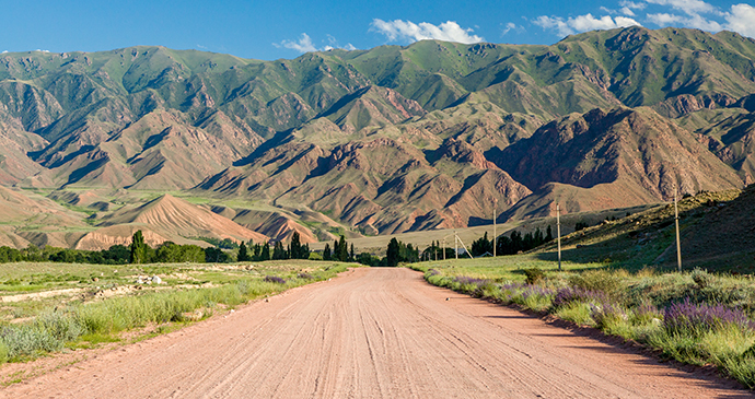 Road, Tien Shan, Kyrgyzstan by Evgeny Dubinchuk, Shutterstock