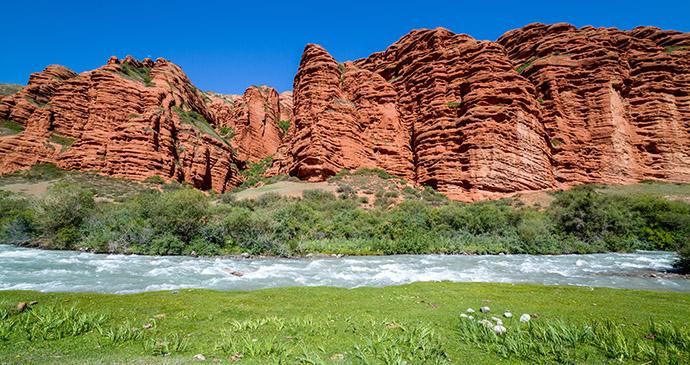 Cliffside, Kyrgyzstan by Evgeny Dubinchuk, Shutterstock