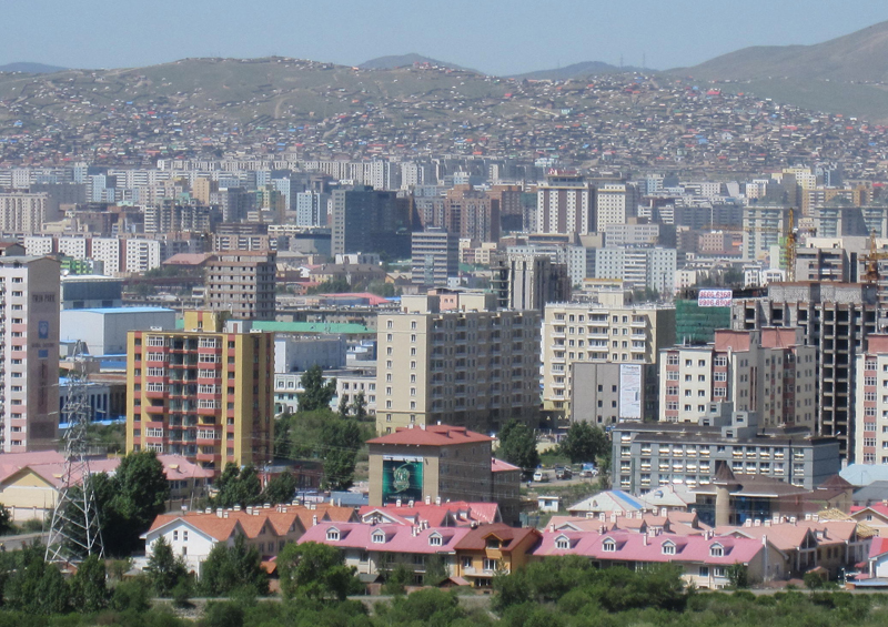 View of Ulaanbaatar from the Zaisan memorial, Mongolia by Shoyuramen, Wikipedia