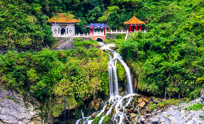 Eternal Spring Shrine Taroko Gorge Taiwan by FenlioQ Shutterstock 