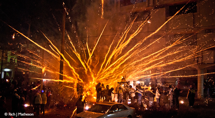 Beehive Fireworks Festival Yanshui Taiwan by Rich Matheson