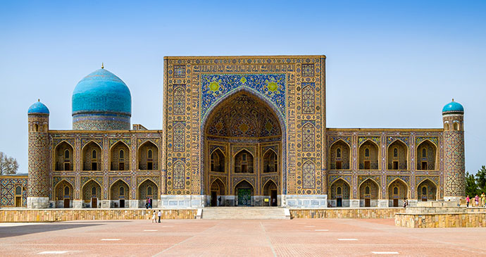 Tilla Kari Madrasa Registan Samarkand Uzbekistan by Evgeniy Agarkov Dreamstime  