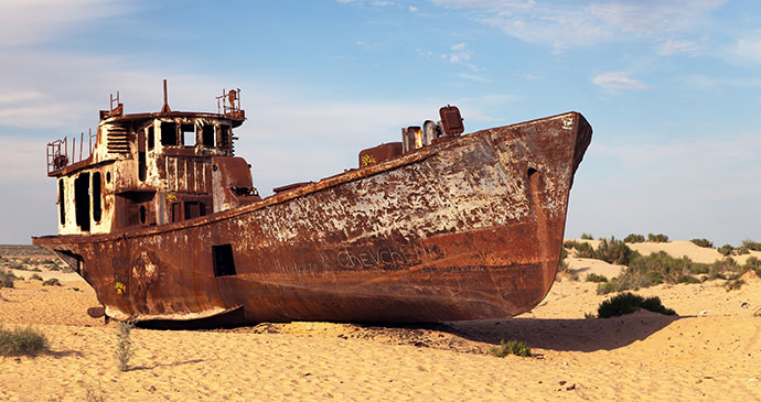 Ship graveyard at Moynaq Uzbekistan by Daniel Prudek Dreamstime