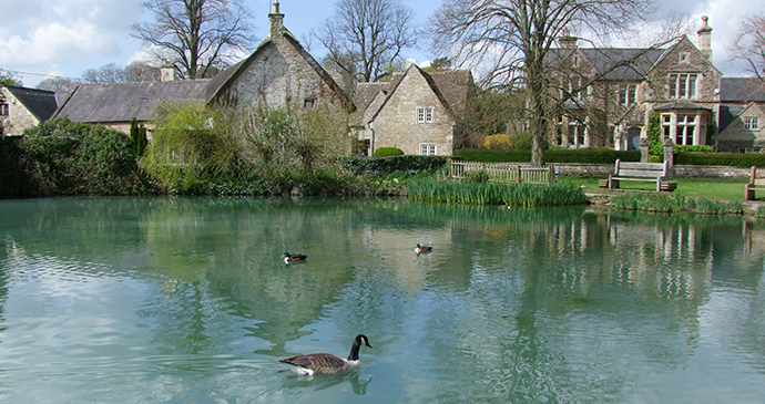 Pond, Biddestone, Wiltshire, Cotswolds England by Caroline Mills