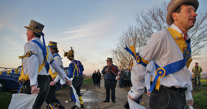 Ilmington Morris Men, Cotswolds, England by Julia Lindrop