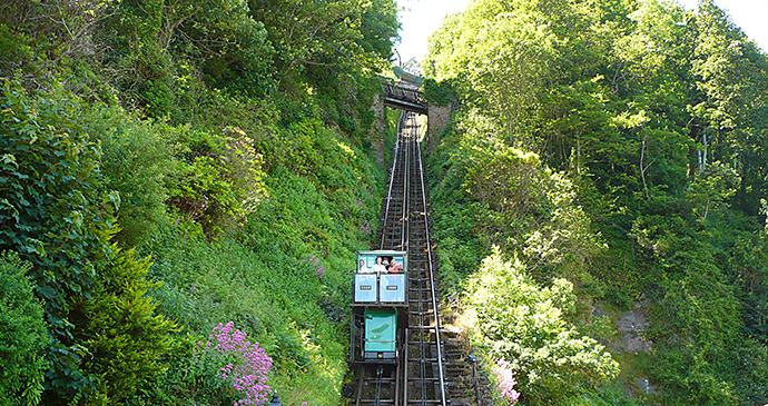 Lynton to Lynmouth Cliff Railway, Exmoor, UK by Shirley Turner