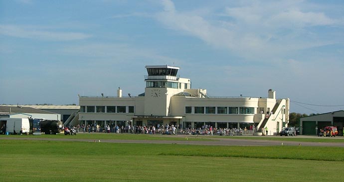 Shoreham Airport, Brighton, Sussex, England by Shoreham Airport's terminal building © Les Chatfield