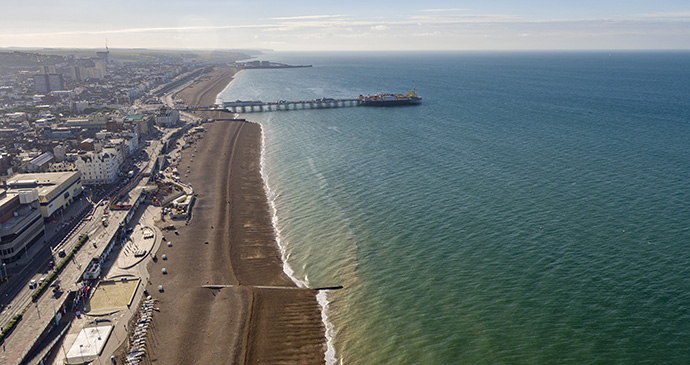 Brighton beachfront, British Airways i360, Brighton, Sussex, England by Visual Air