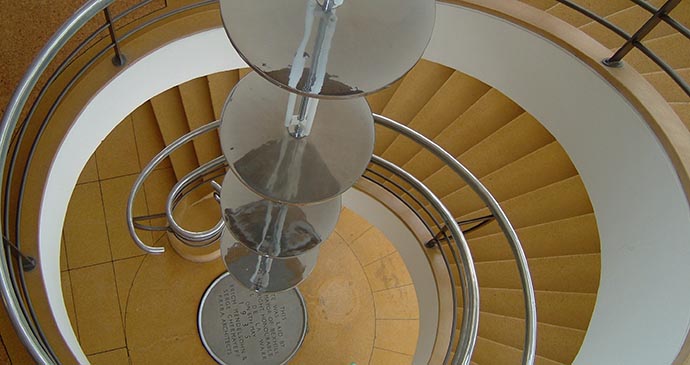 Staircase, De La Warr Pavillion, Bexhill, Sussex, England by Tim Locke