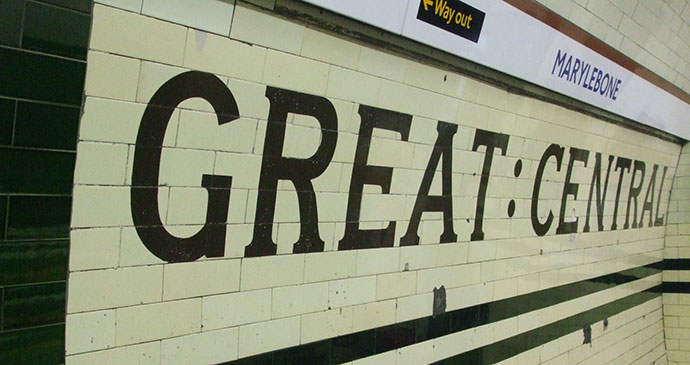 Great Central Railway Bakerloo Line Marylebone London by wgga, Wikimedia Commons