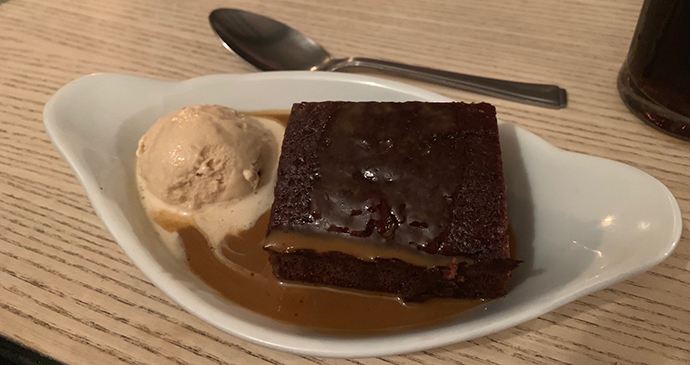 Sticky toffee pudding at The Maltsters Arms, Henley © Holly Parsons