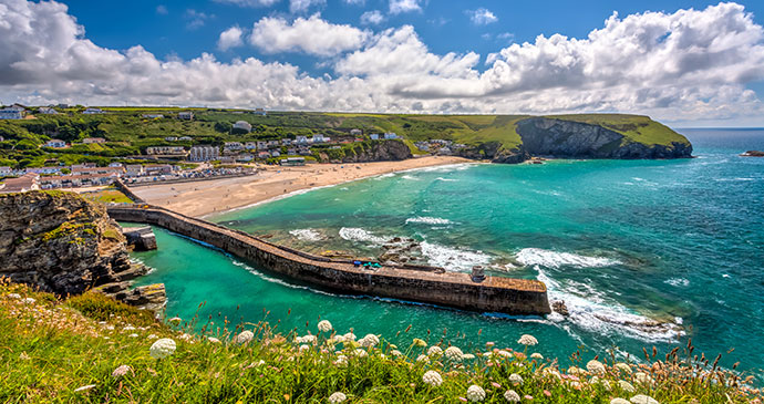 Portreath beach Cornwall England UK Britain by ian woolcock Shutterstock