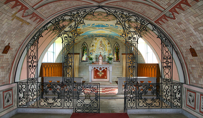 Interior of Italian Chapel Lamb Holm Orkney by Paula Fisher Dreamstime 