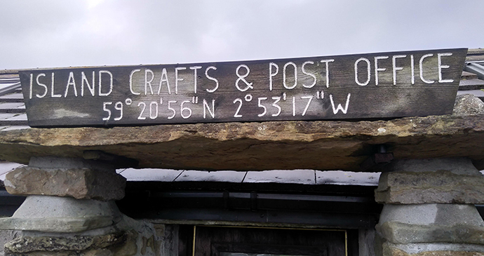 Shop sign Papa Westray Orkney by Mark Rowe