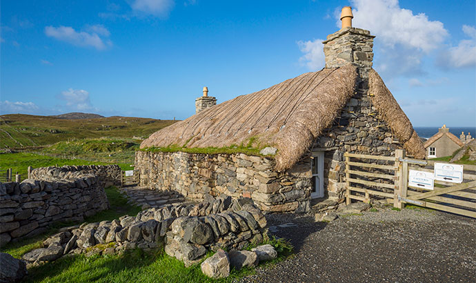 Na Geàrrannan blackhouses Outer Hebrides Scotland by VisitScotland/Kenny Lam