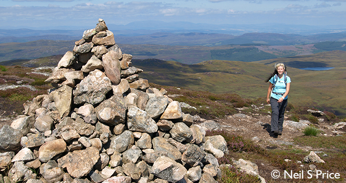 Phoebe climbing Meall Fuar-mhonaidh, situated on the west side of Loch Ness © Neil S Price