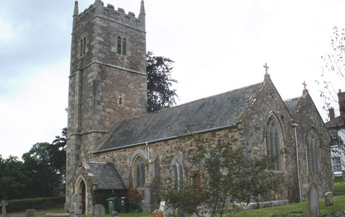 St Michael's Church, Doddiscombsleigh, South Devon by Roger Comfoot, Wikimedia Commons 