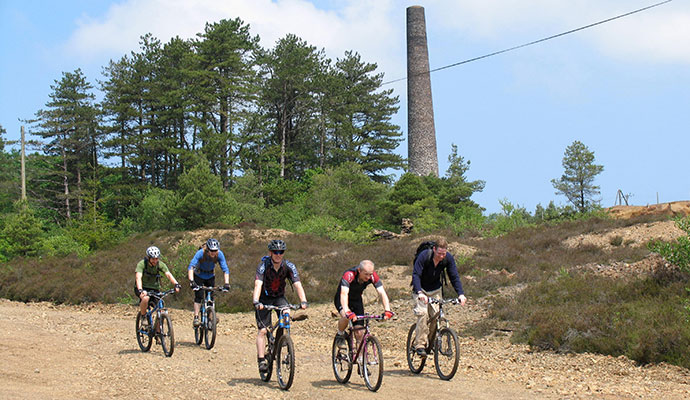 Cyclists, Tamar Valley, South Devon by Tamar Valley AONB