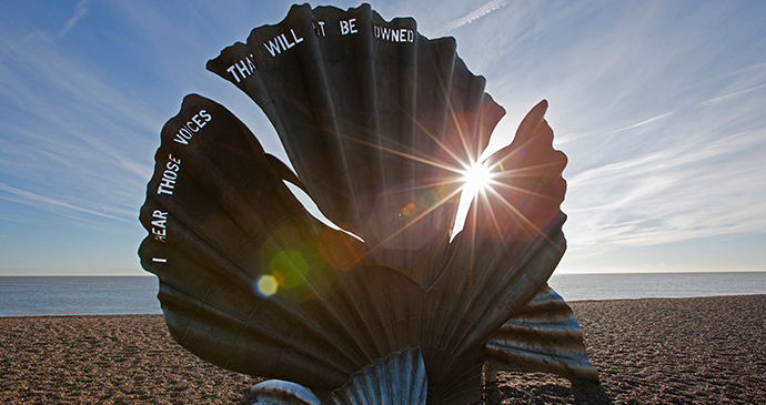 Shell Sculpture by artist Maggi Hambling and photographer Rod Edwards, Visit Britain