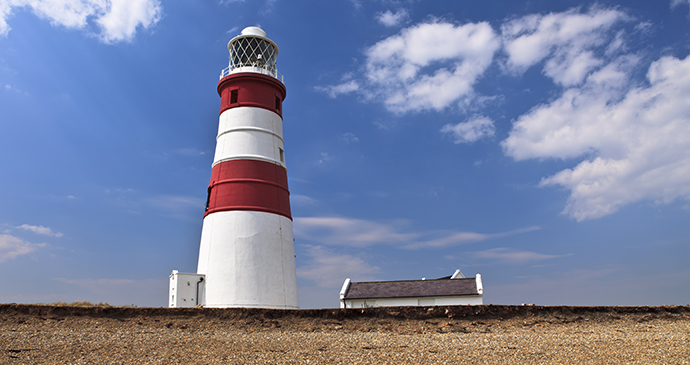 The Orford Ness lighthouse by Richard Bowden, Shutterstock