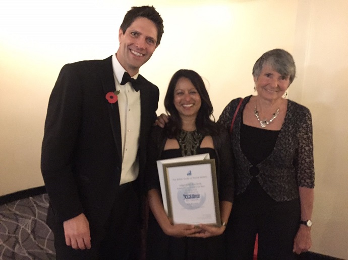 Adrian, Hilary and Jini Reddy at the BGTW Awards 2017