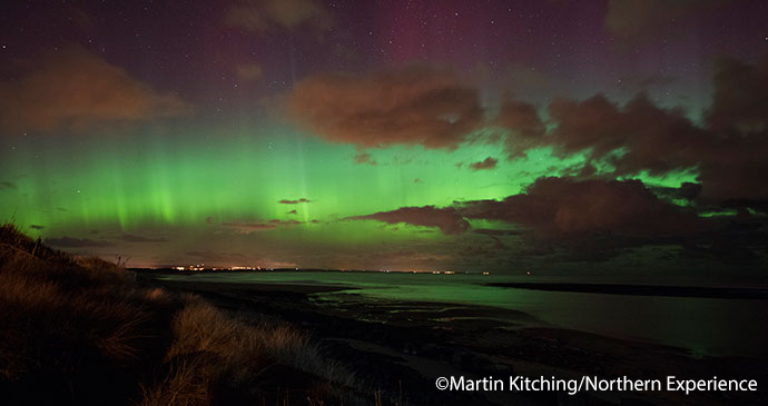 Aurora borealis northern lights Northumberland UK by Martin Kitching northern experience