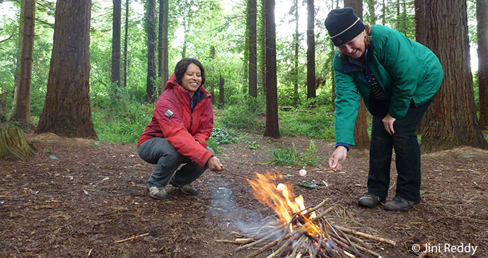 Toasting marshmellows UK by Jini Reddy