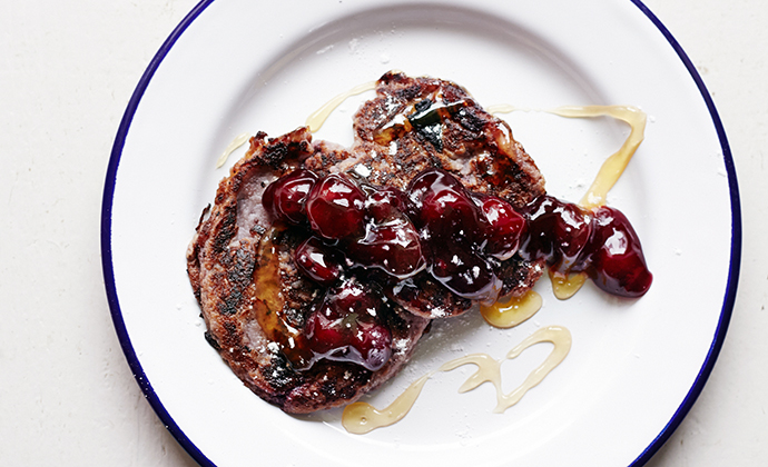 Berry pancakes camping recipe The Wilderness Cookbook by Liz Seabrook