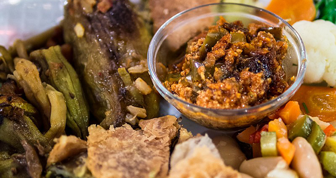 Albanian cuisine by Kevin Rechts, Wikimedia Commons