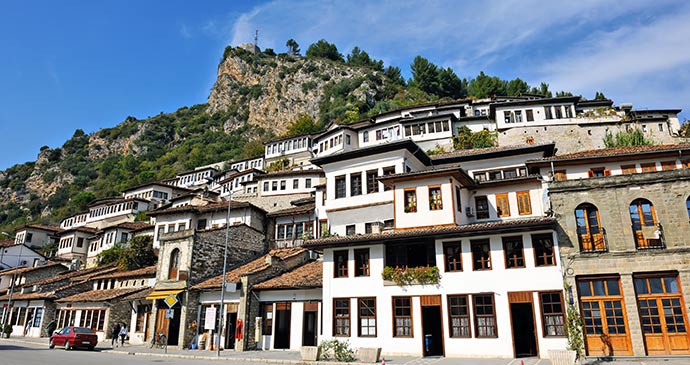 Ottoman houses in Berati, Albania 