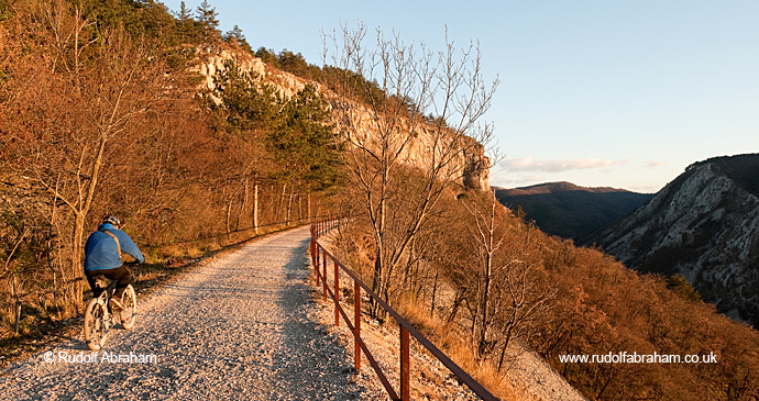 Trieste–Hrpelje Railway line cycle trail Alpe Adria Trail by Rudolf Abraham