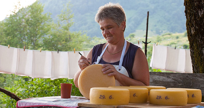 Tolminc cheese Slovenia Alpe Adria Trail by Slovenia Tourist Board Archive