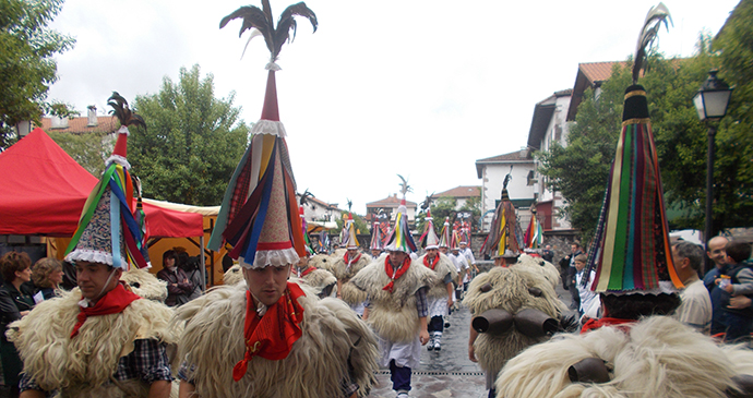 Joaldunak parade, Navarre, Basque Country, Spain by Murray Stewart