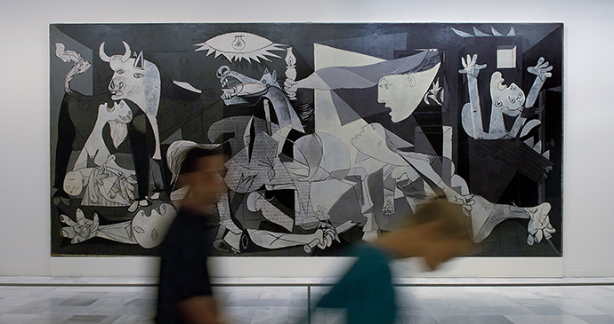 Guernica Pablo Picasso Madrid Spain by PromoMadrid Wikimedia Commons