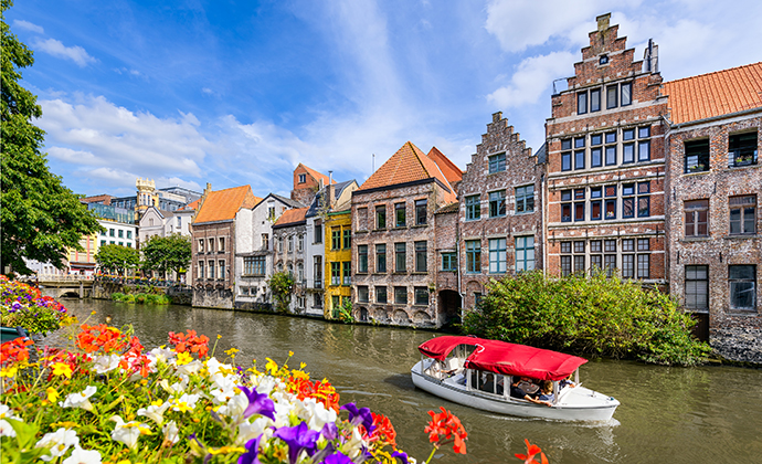Ghent canal Flanders Belgium by Mapics Shutterstock