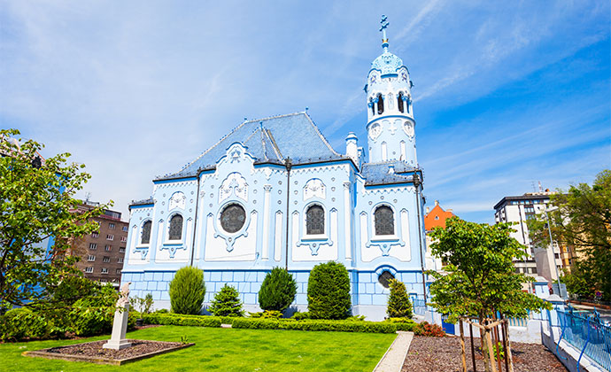 Blue Church Bratislava Slovakia by saiko3p, Shutterstock