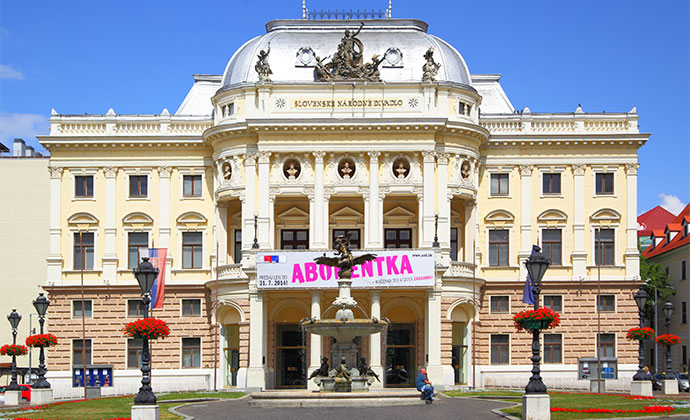 Slovak National Theatre Bratislava Slovakia by Roman Sigaev, Shutterstock