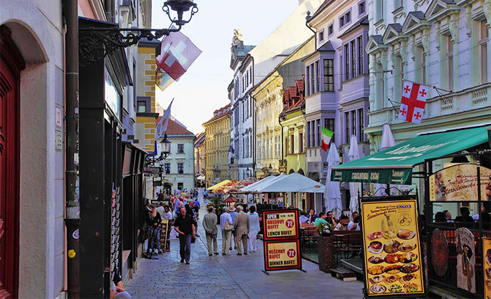 Old Town Cobbled Street Bratislava Slovakia by Gadzius Shutterstock