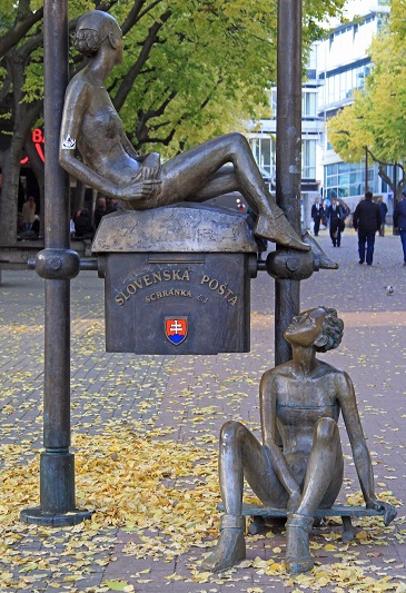 Skateboarder Girls Statue Bratislava Slovakia by Andrew Babble, Shutterstock