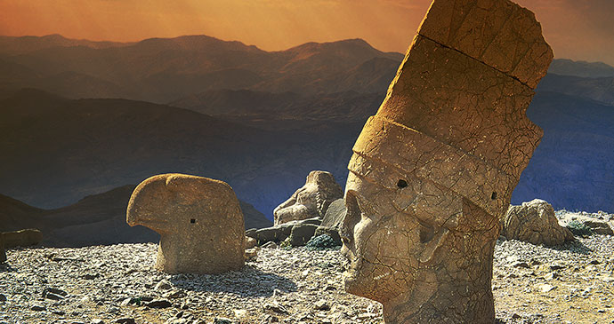 statue heads nemrut dagi in eastern turkey by pecold shutterstock