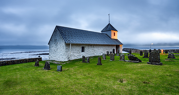 church, Kirkjubøur, Faroe Islands by Nick Fox, Shutterstock