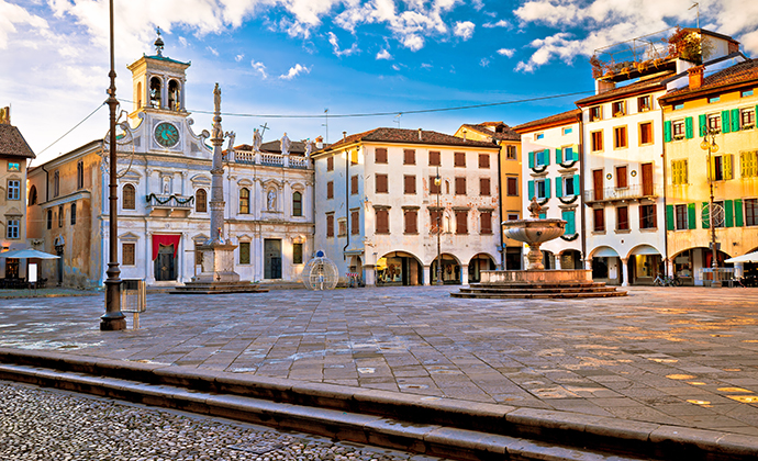 Piazza San Giacomo Udine Friuli Venezia Giulia Italy by xbrchx, Shutterstock