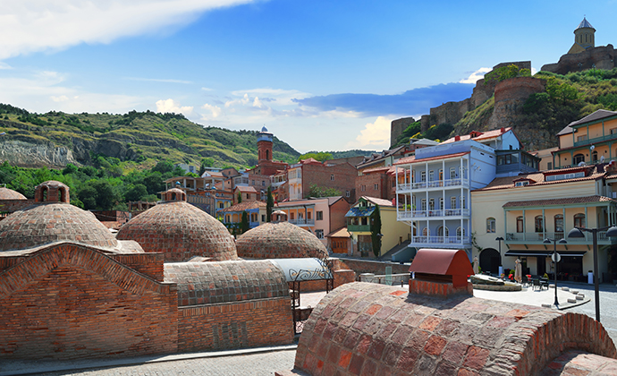 Sulphur baths Old Town Tbilisi Georgia by Artur Synenko Shutterstock