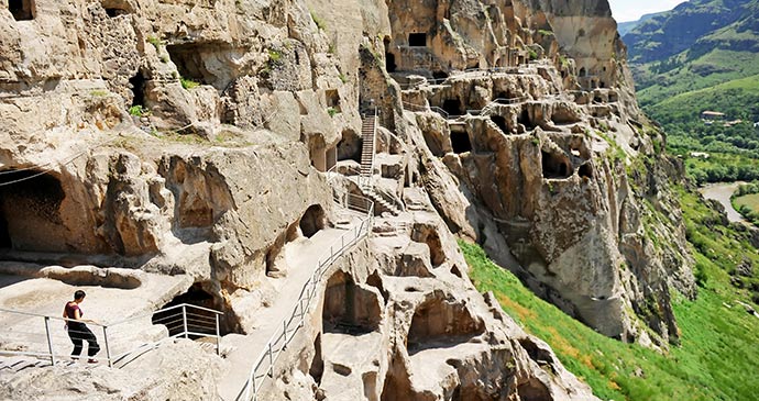 Vardzia Georgia by roibu Shutterstock