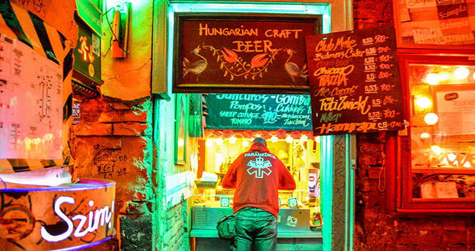 Szimpla kert ruin pub Budapest Hungary by Nigel Nudds, Dreamstime