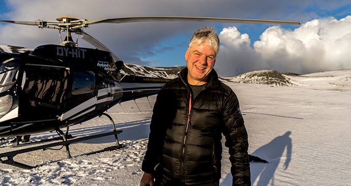 Clive Stacey at Holuhraunseldar © Discover the World