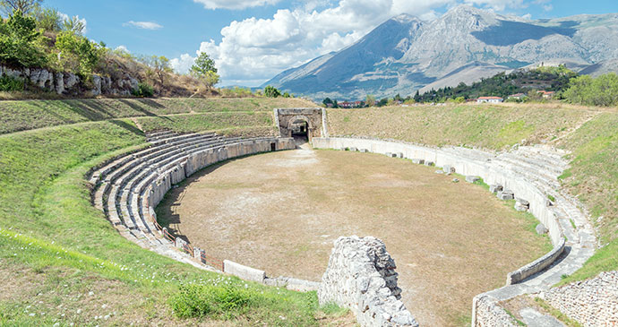 Alba Fucens Roman site Abruzzo Italy by Matteo-Gabrieli, Shutterstock