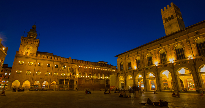 Piazza Maggiore Bologna Emilia-Romagna Italy by Illpax, Shutterstock