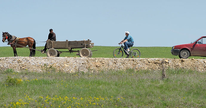 Horse, Bike and Car, Kosovo by Ivan S Abrams