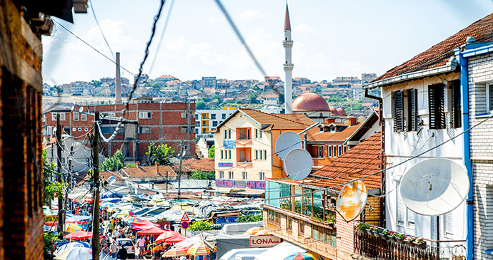 Market street, Pristina by RossHelen, Shutterstock